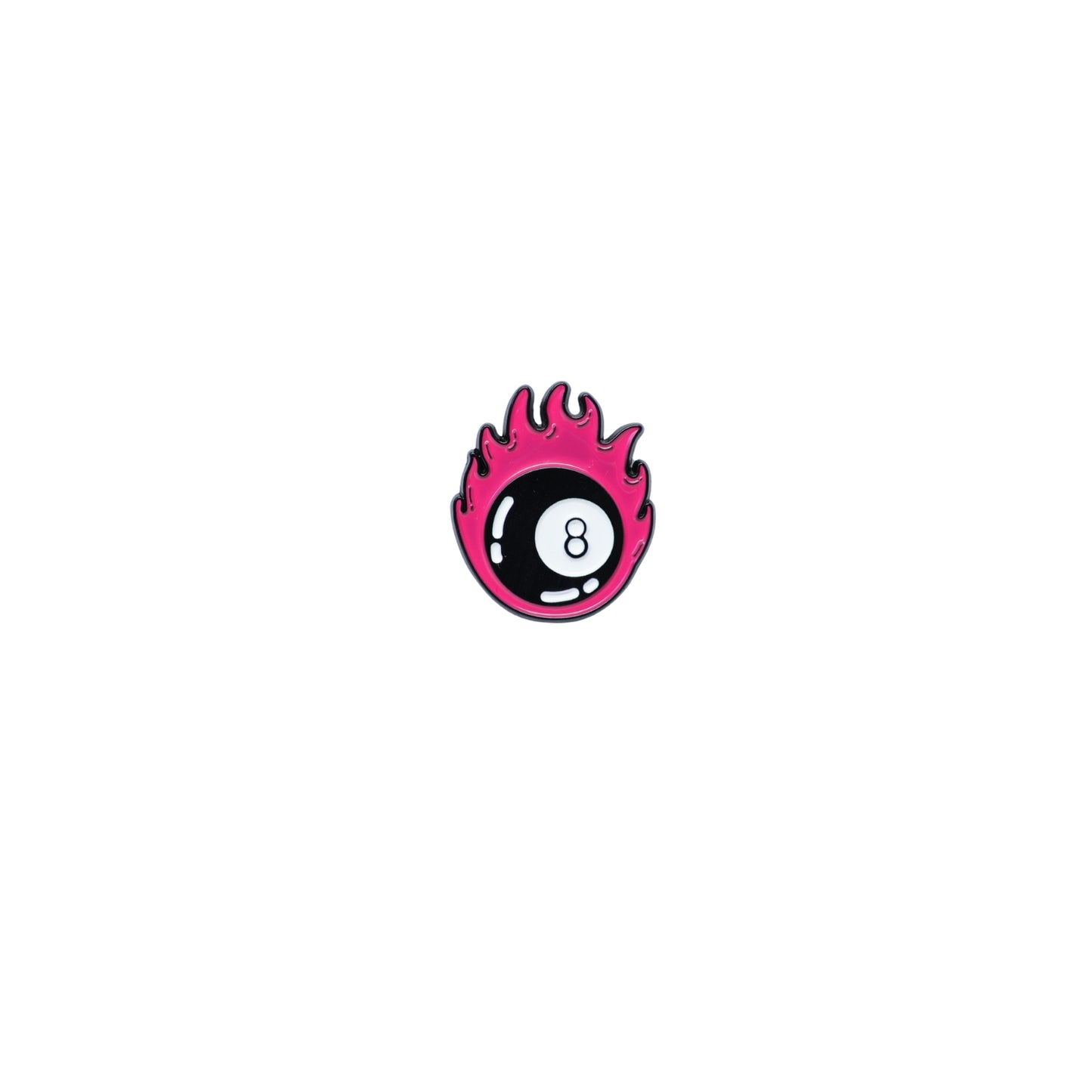 8 Ball on fire - Pin