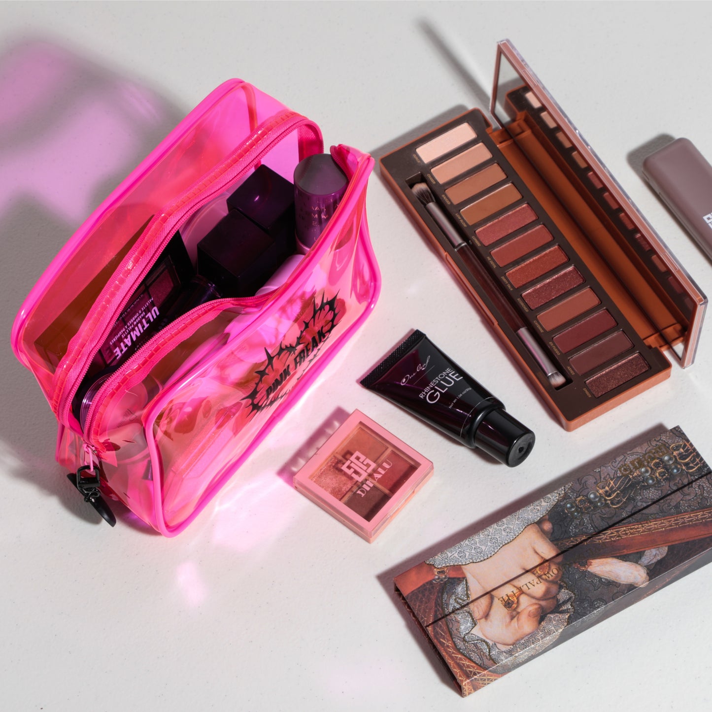 Pink Waterproof Makeup Bag