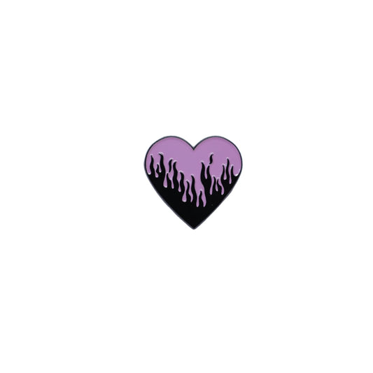 Purple Blood Dripping Heart - Pin