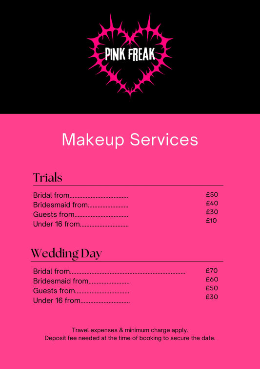 Makeup Service Deposit Fee